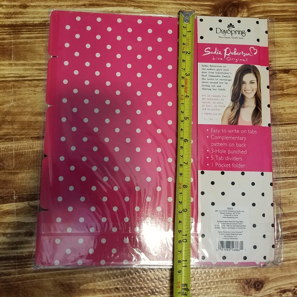 Dayspring Sadie Robertson Huff Pink Notebook Tab Dividers Set Live Original LO